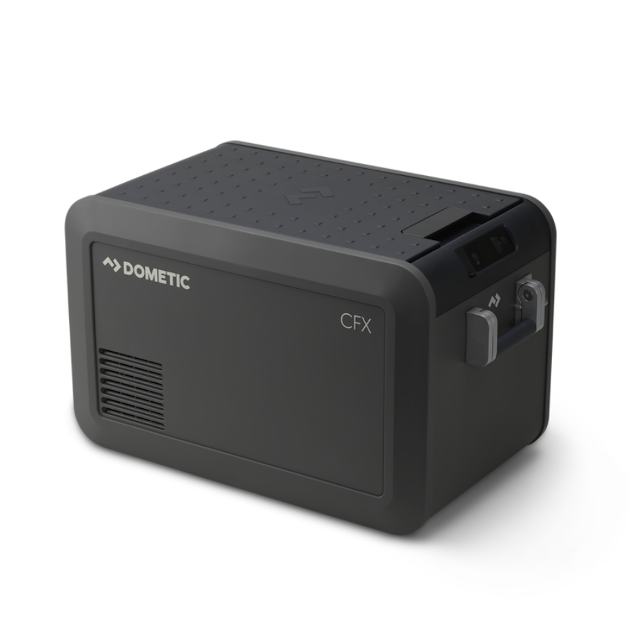 Black Dometic CFX battery on a white background