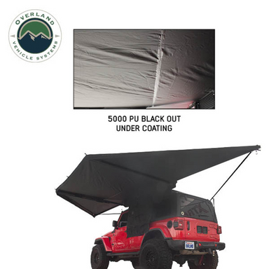 OVS XD Nomadic 180 - Awning, Universal, Black Body, Black Trim W/Black Travel Bag black out under coating