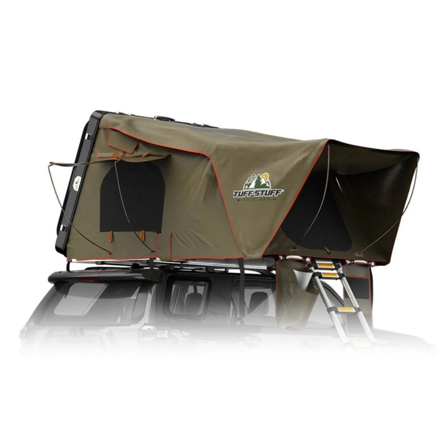 TUFF STUFF OVERLAND ALPHA HARDSHELL ROOFTOP TENT, ABS, 2-3 PERSON, BLACK
