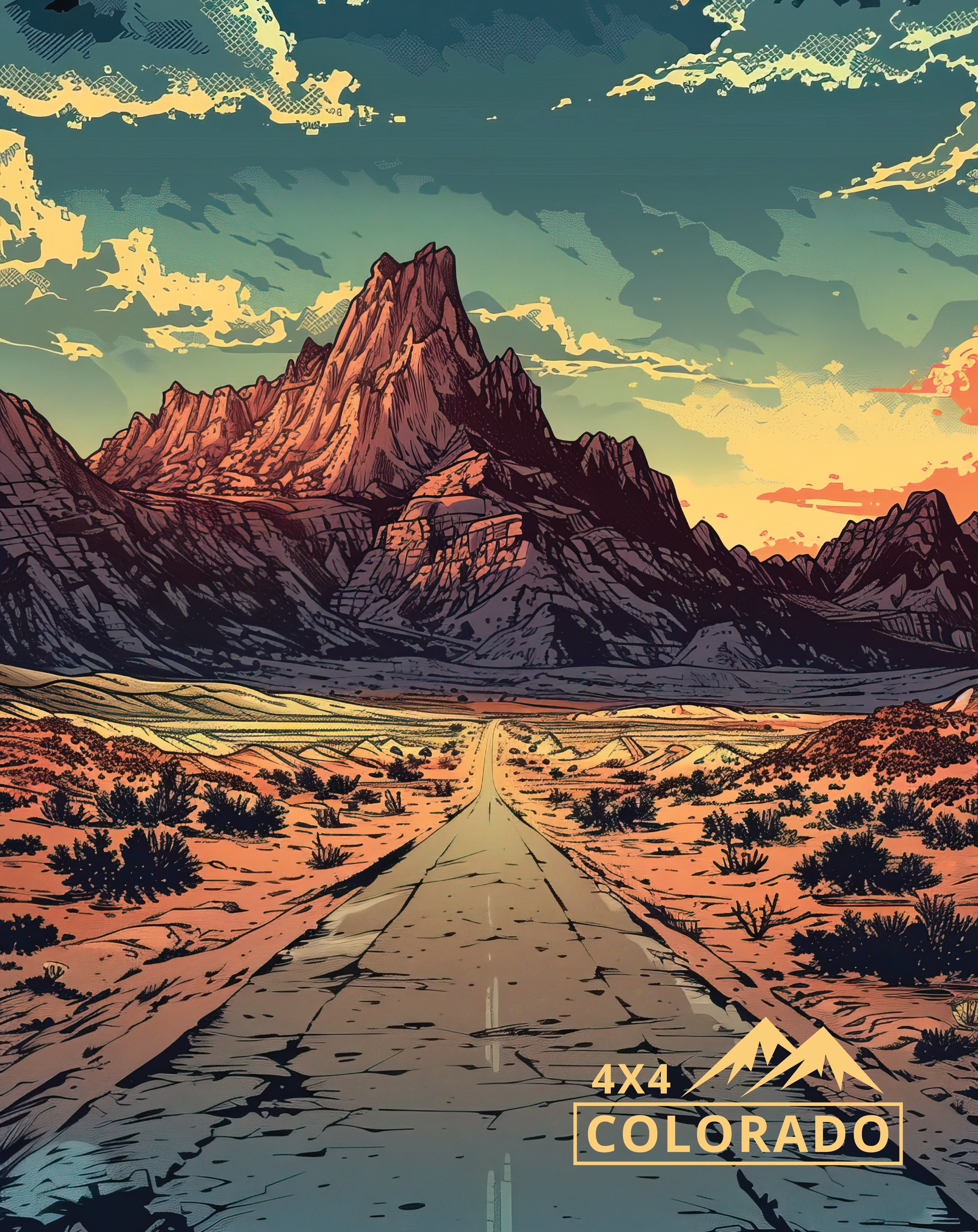 4X4 Colorado Rooftop Tent Top Art Vinyl Wrap