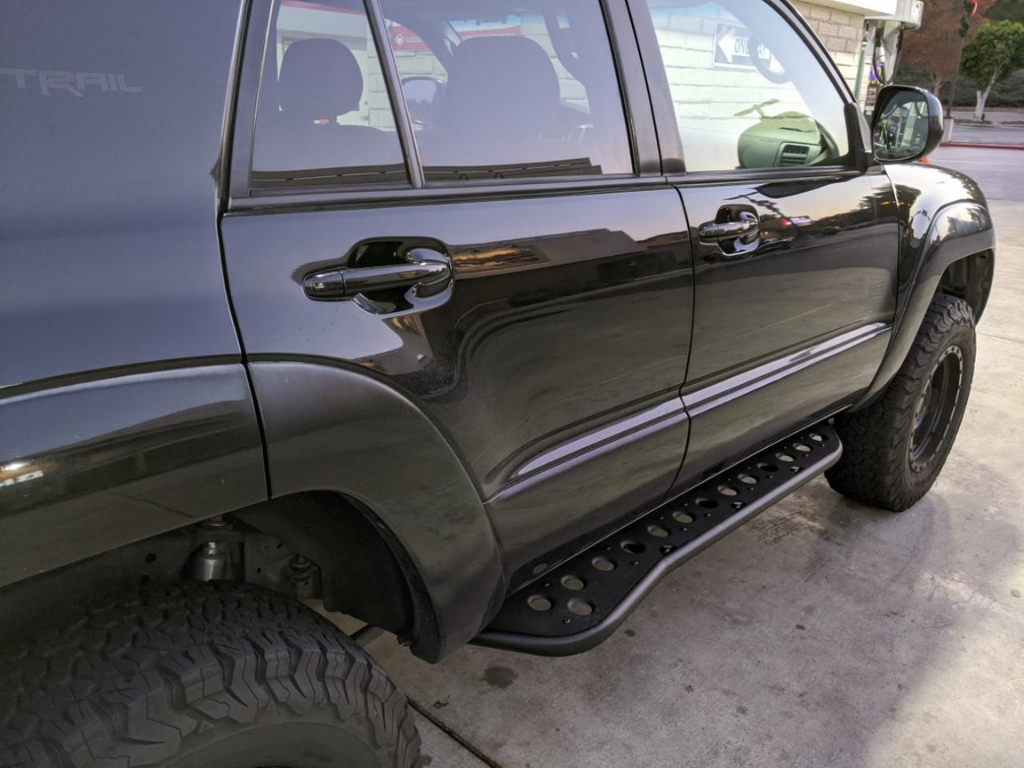 Cali Raised LED 2003-2009 TOYOTA 4RUNNER STEP EDITION BOLT ON ROCK SLIDERS passenger