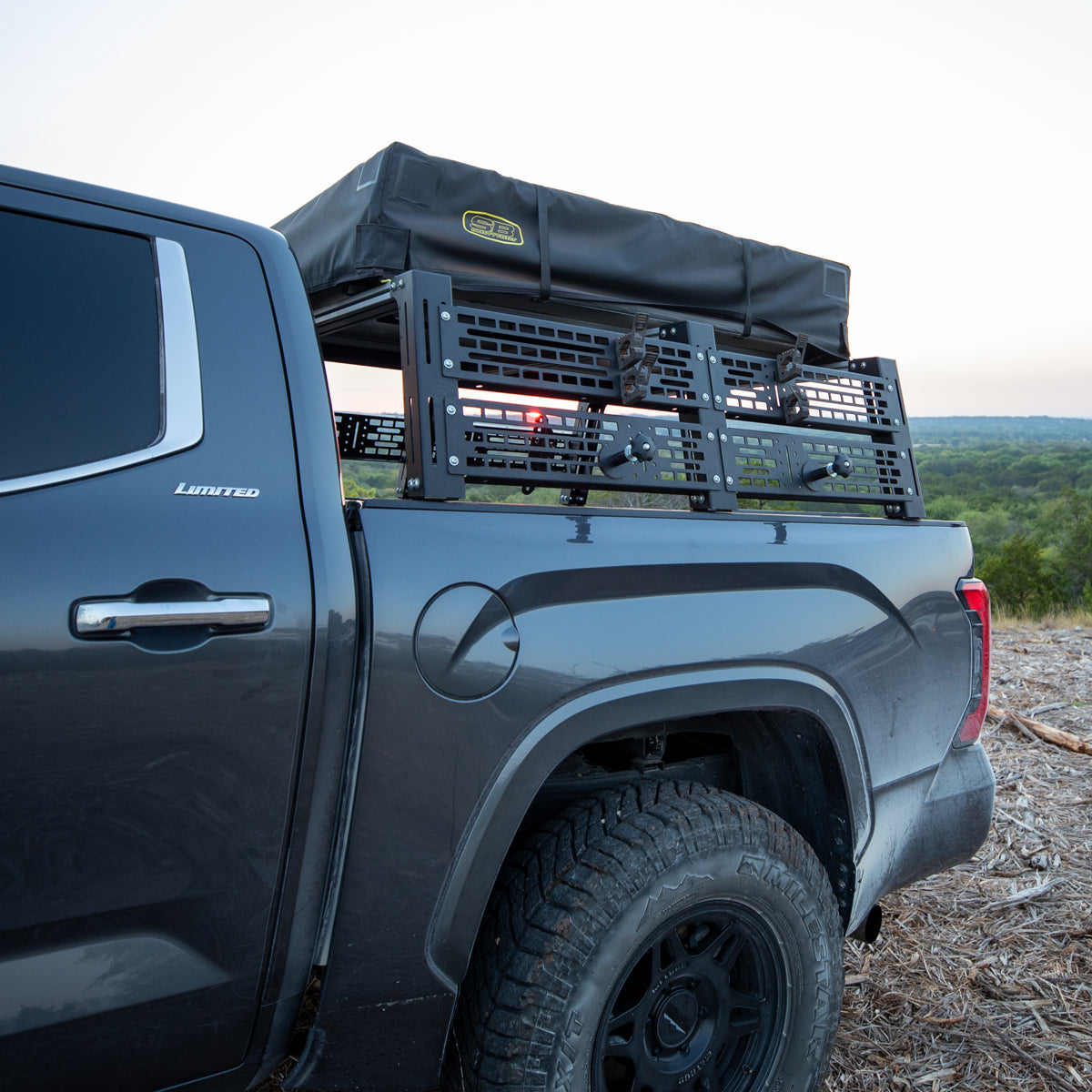 Cali Raised LED Overland Bed Rack Fits 2022+ Toyota Tundra side