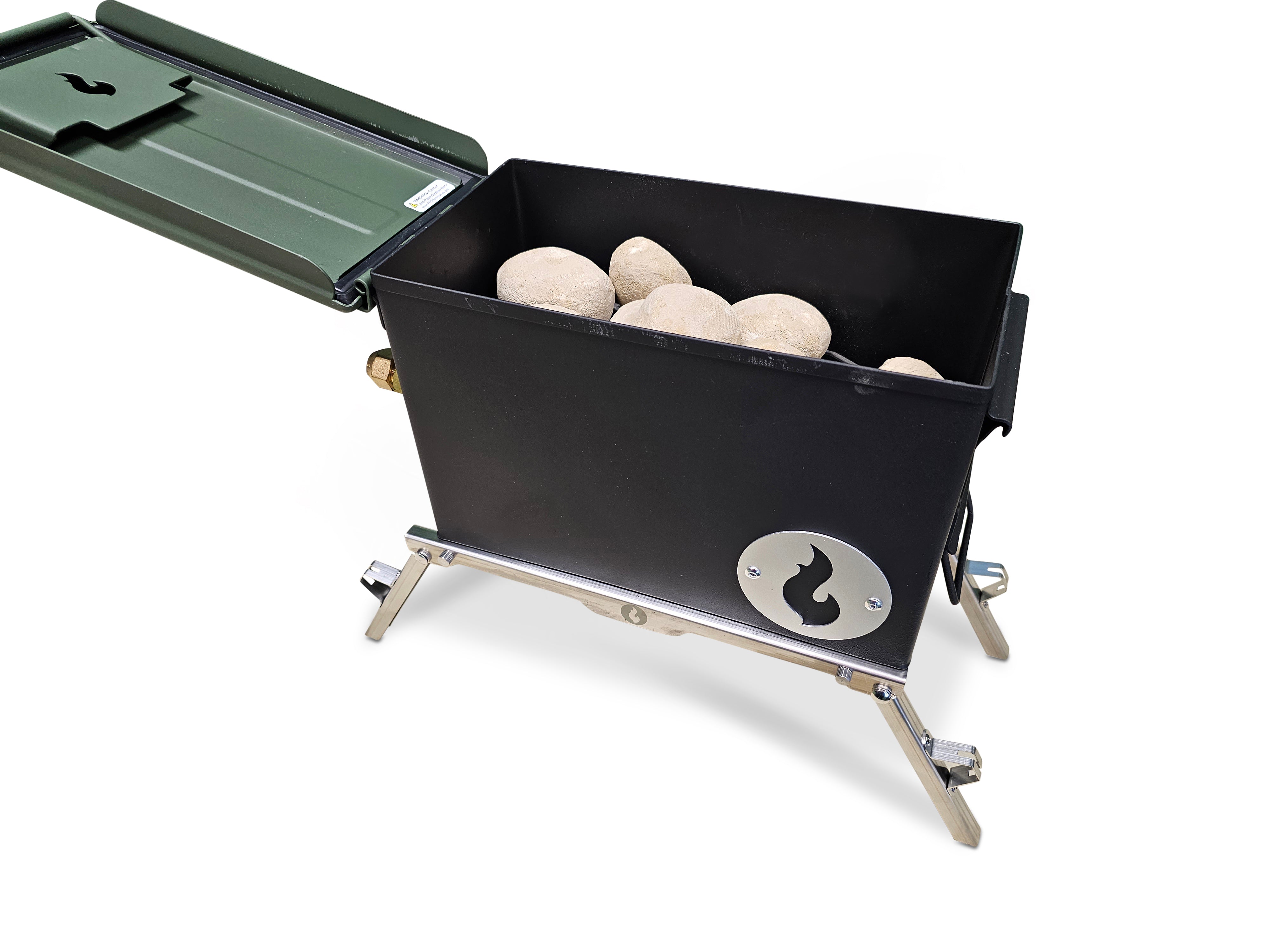 4X4 Colorado LavaBox Propane Fire Pit w/ Over & Under Grill Thingy