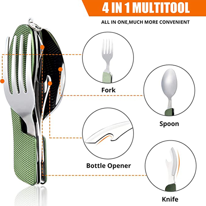 4X4 Colorado 4-1 Camping Utensil - Fork, Spoon, Knife, Bottle Opener