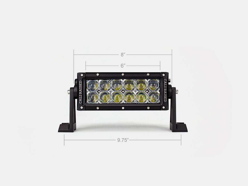 Cali Raised LED 8" Dual Row 5D Optic OSRAM LED Bar