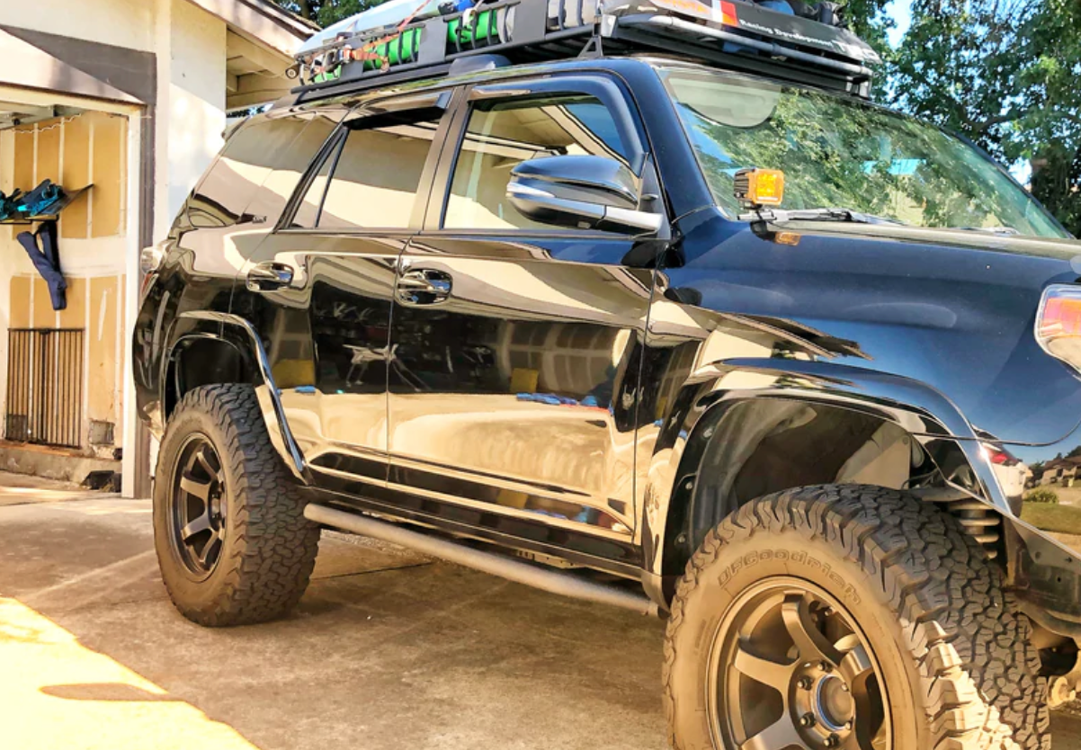 Cali Raised 2010-2024 TOYOTA 4RUNNER TRAIL EDITION BOLT ON ROCK SLIDERS passenger side