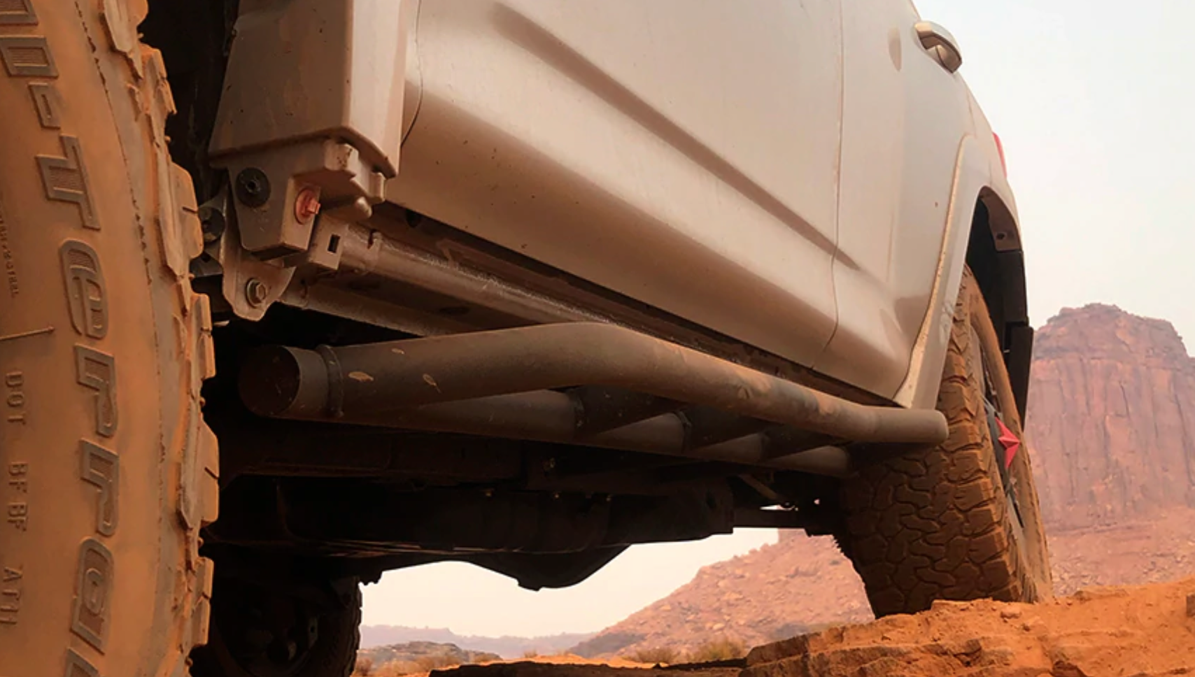 Cali Raised 2010-2024 TOYOTA 4RUNNER TRAIL EDITION BOLT ON ROCK SLIDERS bottom view