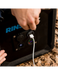 RinseKit Cube control panel with USB charging port and battery gauge close-up