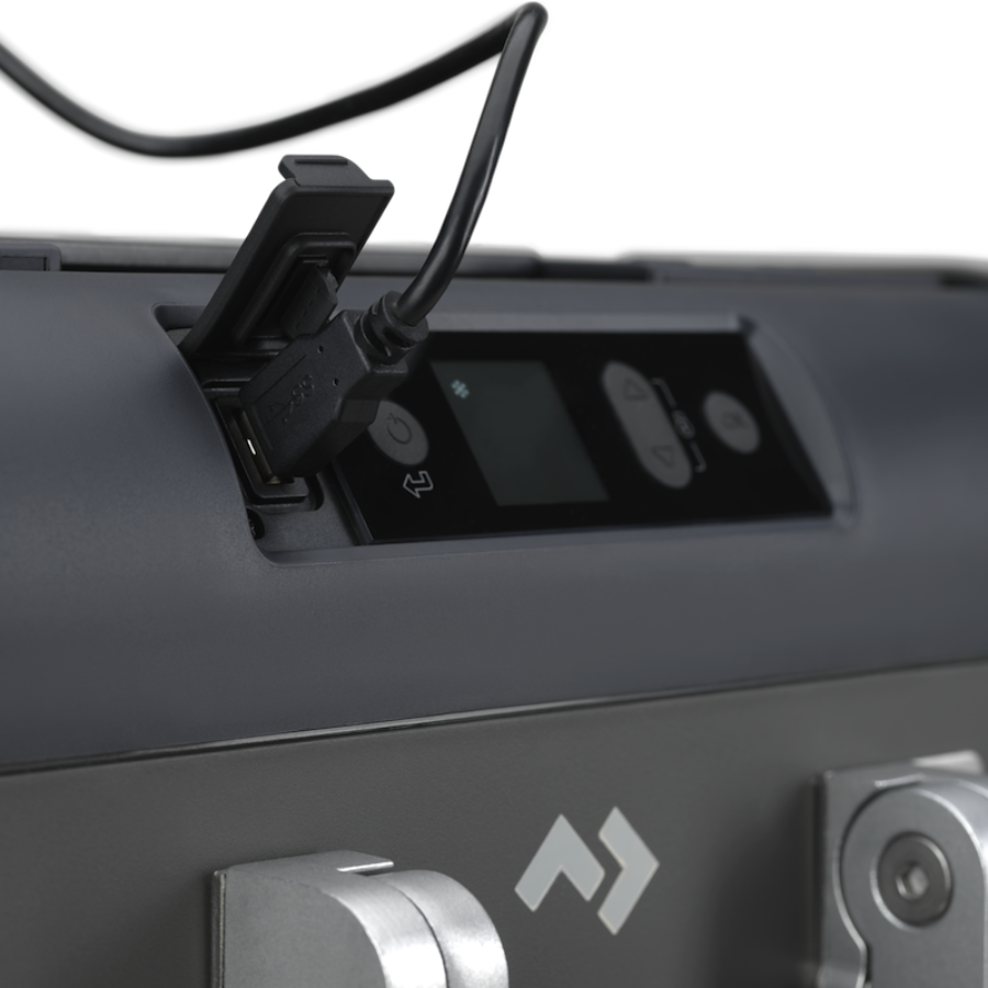 close up of fridge operation panel and USB port