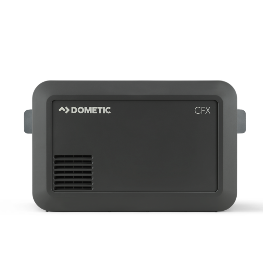 Black fridgedevice with Dometic branding on a white background