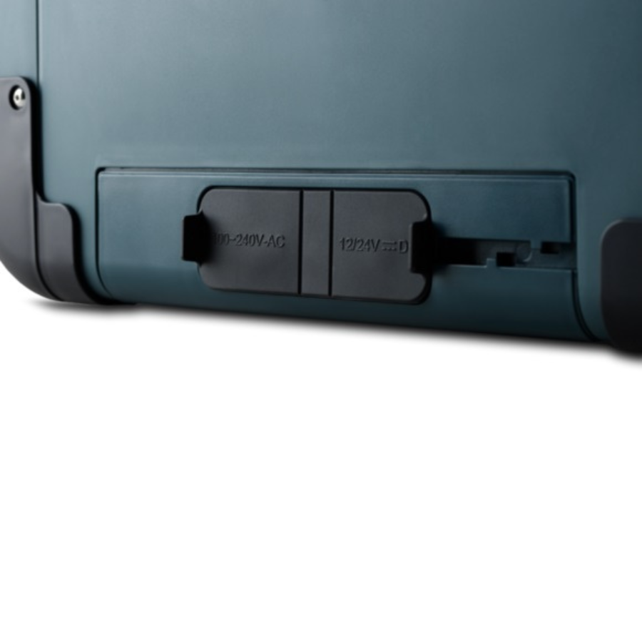 Close up of Dometic AC and DC ports
