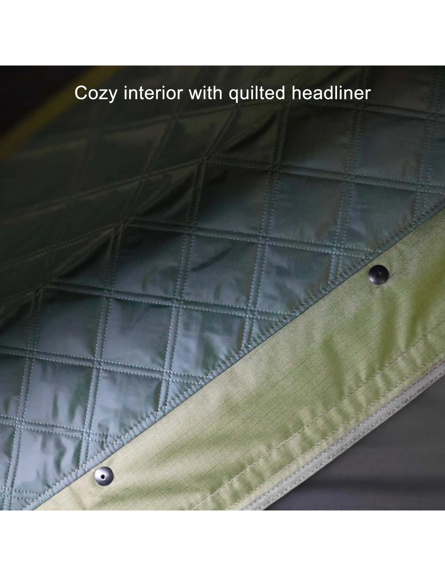quilted headliner inside roof top tent