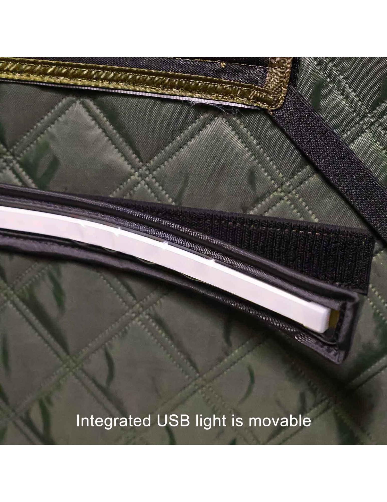 Integrated removable USB light inside roof top tent