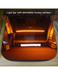 Camping tent interior with an amber light bar labeled 'Light bar with dimmable modes (amber)'.