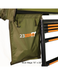 Green boot bag with '23Zero' logo attached to a black and orange ladder on a white background.