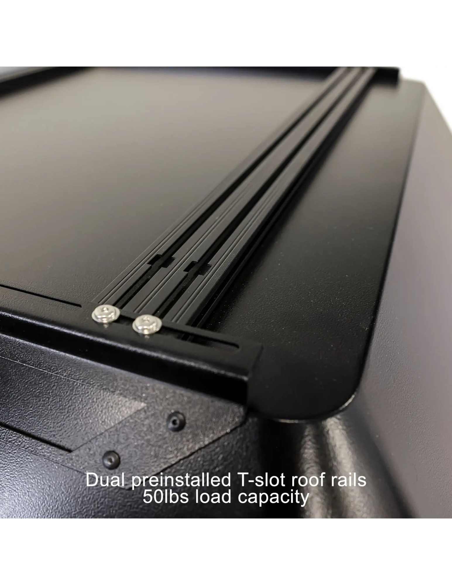 roof top tent dual preinstalled T-slot roof rails 