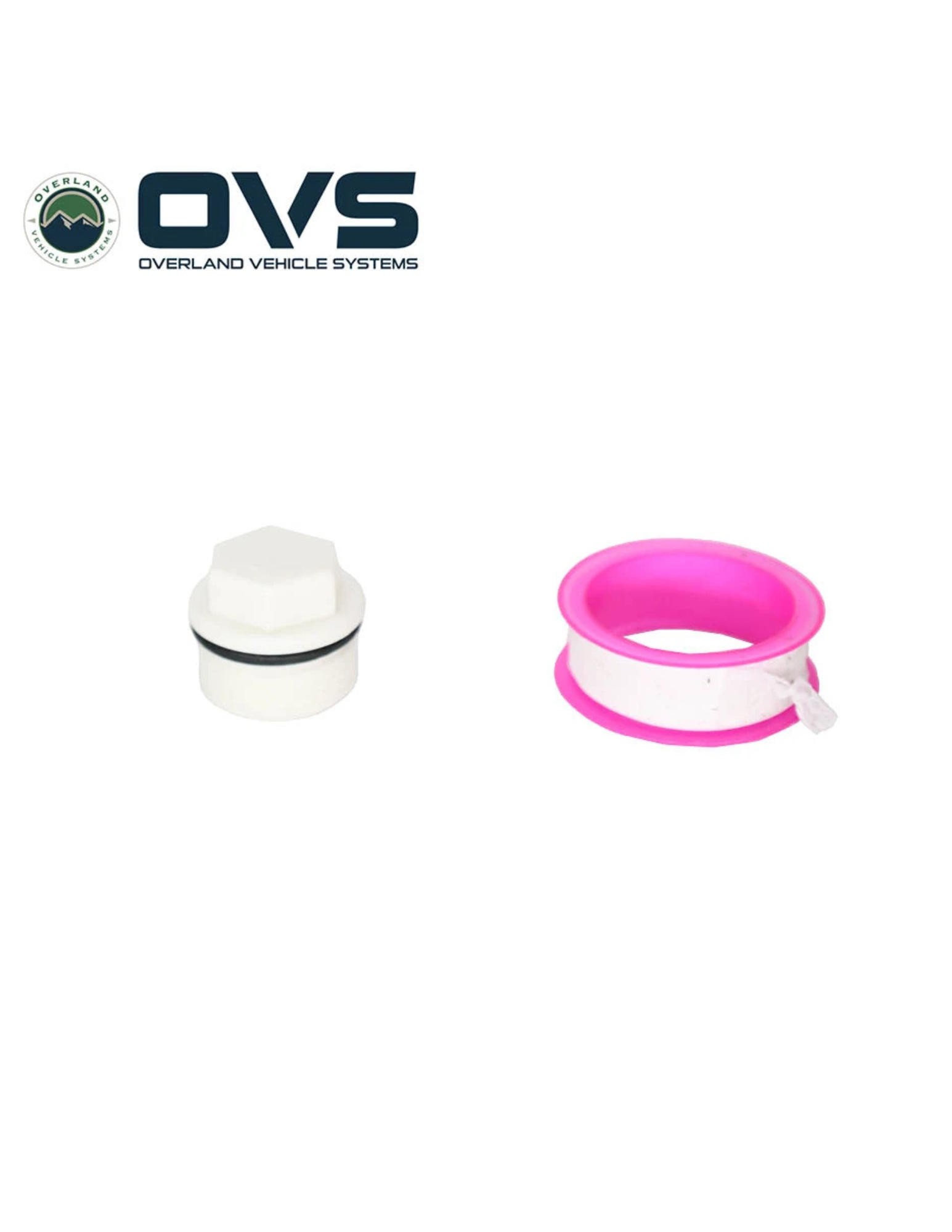 OVS portable water tank replacement cap and pink gasket accessories for camping shower system