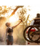 RinseKit rack shower used as portable outdoor shower after biking and camping