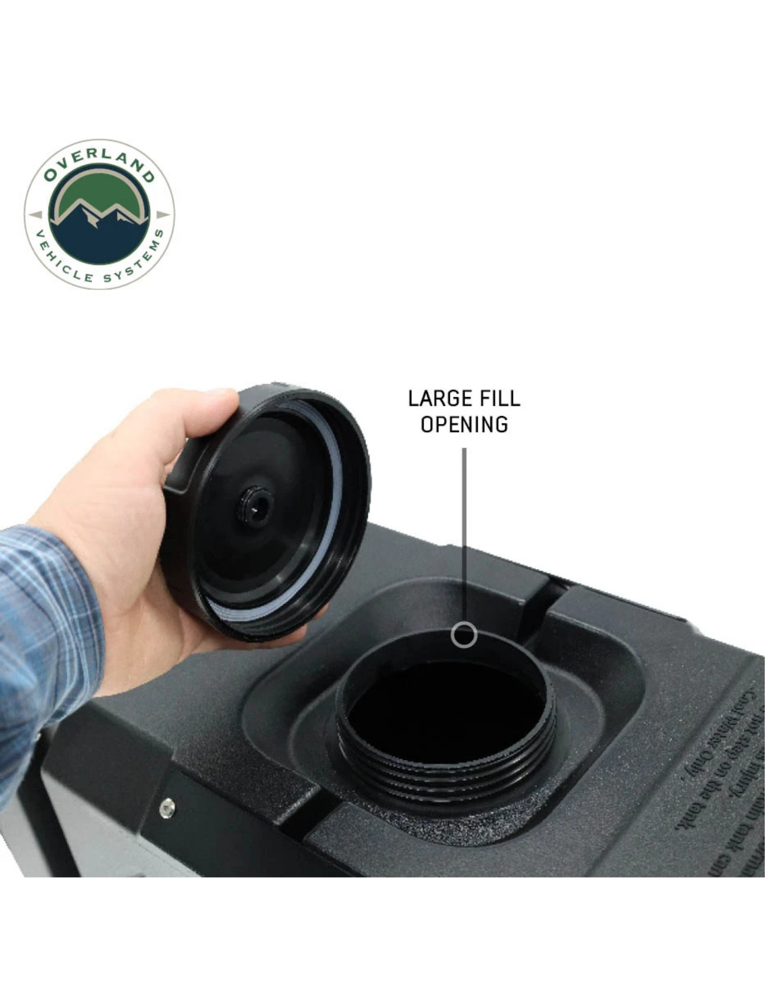 OVS electric shower tank large fill opening with sealing cap for easy water refills