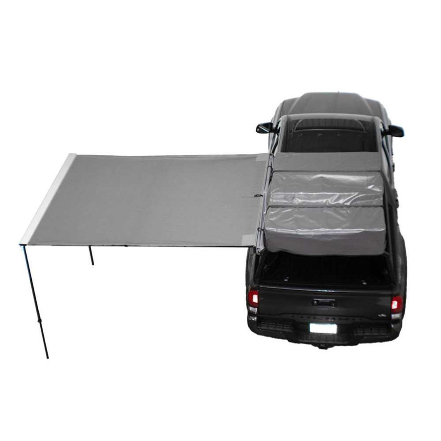 OVS HD Nomadic 2.5 - 8.0' Awning - Grey Body, Green Trim & Black Travel Cover