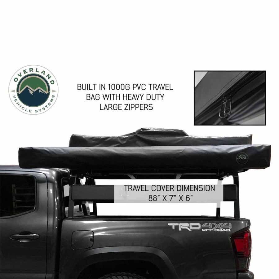 OVS HD Nomadic 180 Degree Awning - Dark Grey With Black Travel Cover Universal travel cover