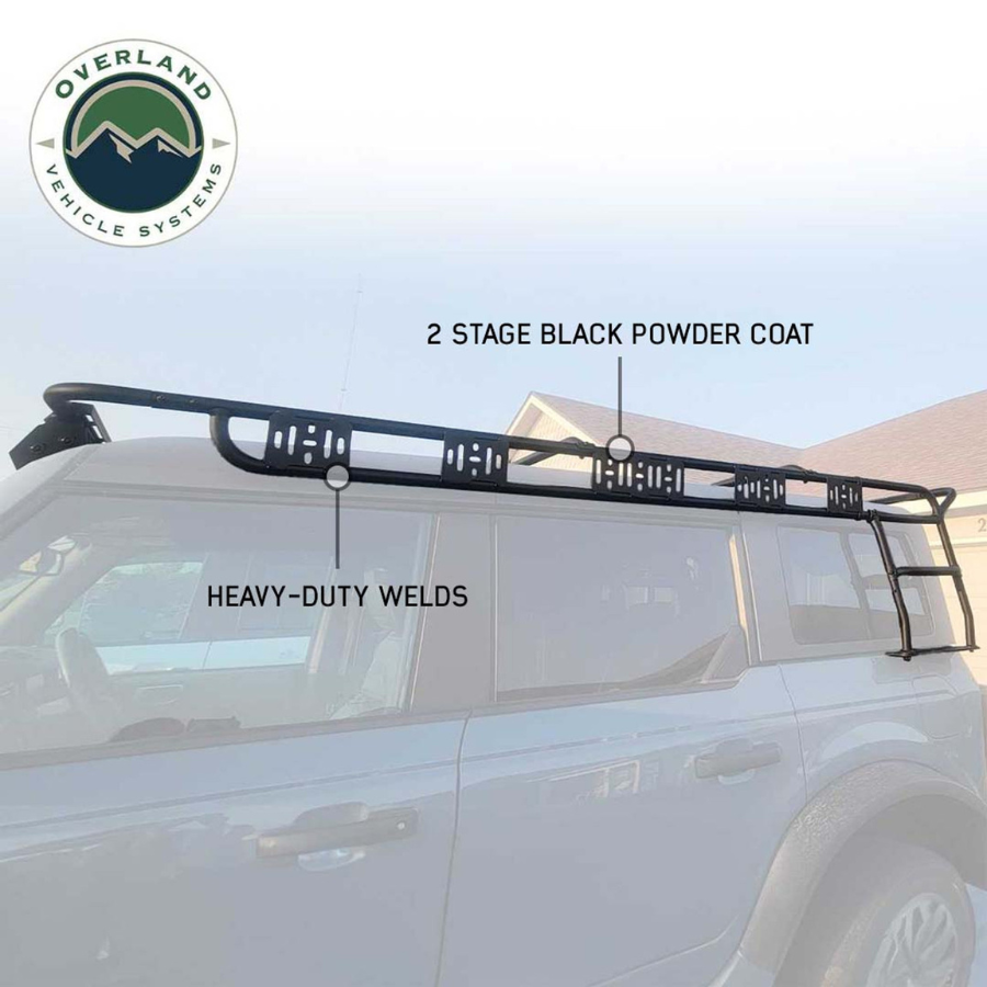 OVS Roof Rack 2021 – 2023 Ford Bronco 4 Door With Hard Top 2 stage black powder coat