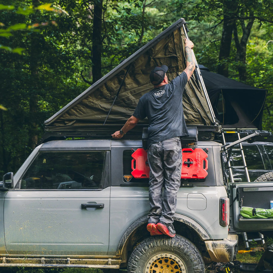 Inspired Overland Standard Lightweight Rooftop Tent on bronco