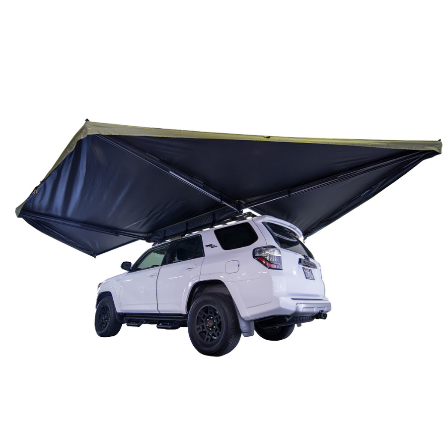 23ZERO Peregrine PRO 5 Arm 270 Degree Awning corner view on SUV