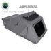 OVS HD Nomadic 4 Extended Soft Shell Roof Top Tent, Grey Body & Green Rainfly removable rainfly an skylight 