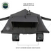 OVS HD Nomadic 3 Standard Soft Shell Roof Top Tent, Grey Body & Green Rainfly exterior shoe pouches and dual air vents 