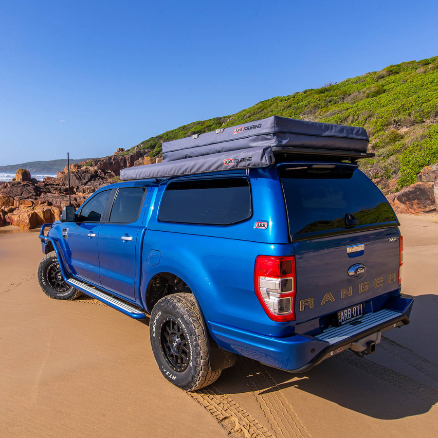 ARB FLINDERS ROOFTOP TENT travel cover on ford ranger 