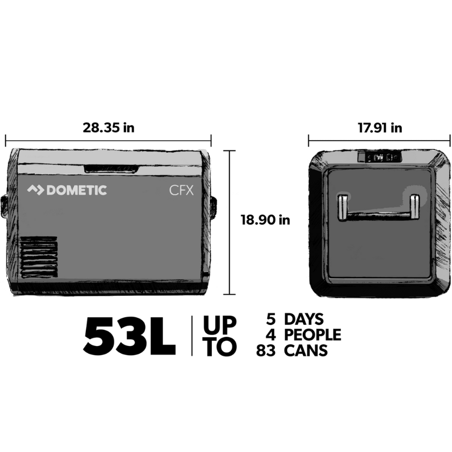 Dometic CFX3 55IM dimensions