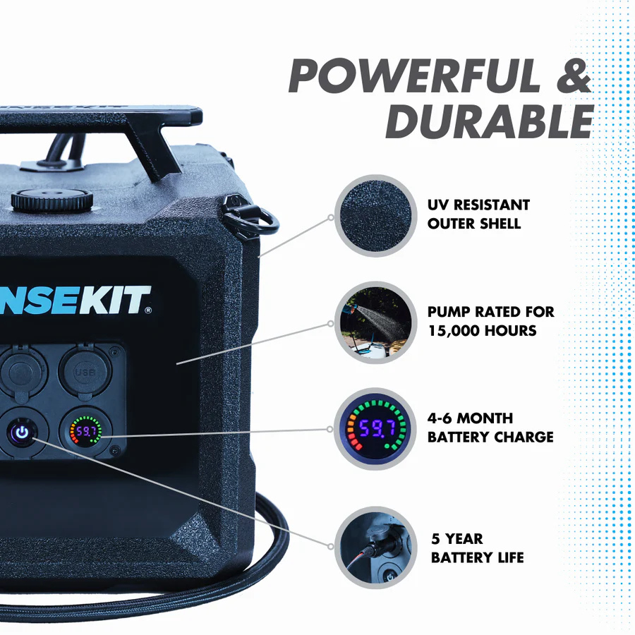 4 Gallon RinseKit Cube Portable Shower info