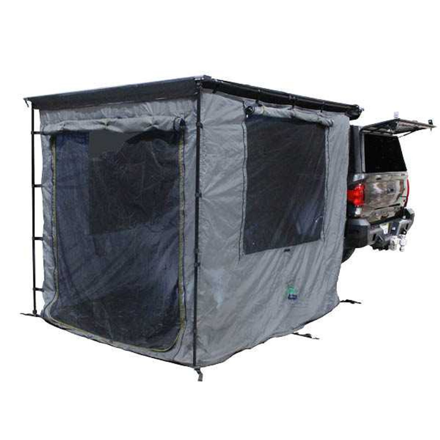 OVS HD Nomadic Awning Room Enclosure, Grey Body, Green Trim (4 Walls & Floor)