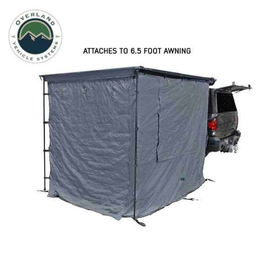 OVS HD Nomadic Awning Room Enclosure, Grey Body, Green Trim (4 Walls & Floor)