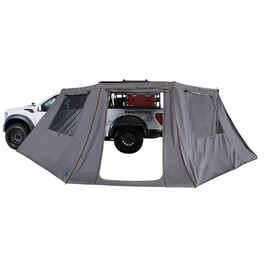 OVS HD Nomadic 180 LTE Awning Wall with Windows front view 