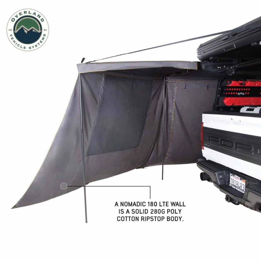 OVS HD Nomadic 180 LTE Awning Wall with Windows poly cotton ripstop body