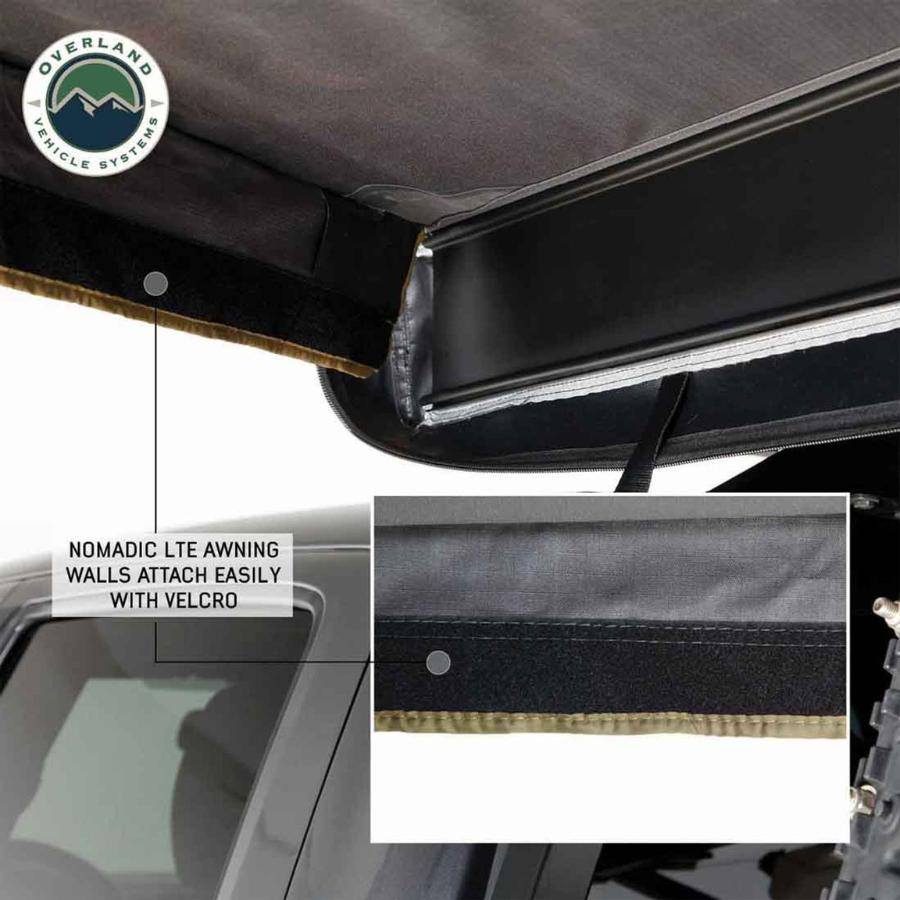 OVS HD Nomadic 180 LTE Awning Wall with Windows nomadic LTE awning walls attach easily with velcro 