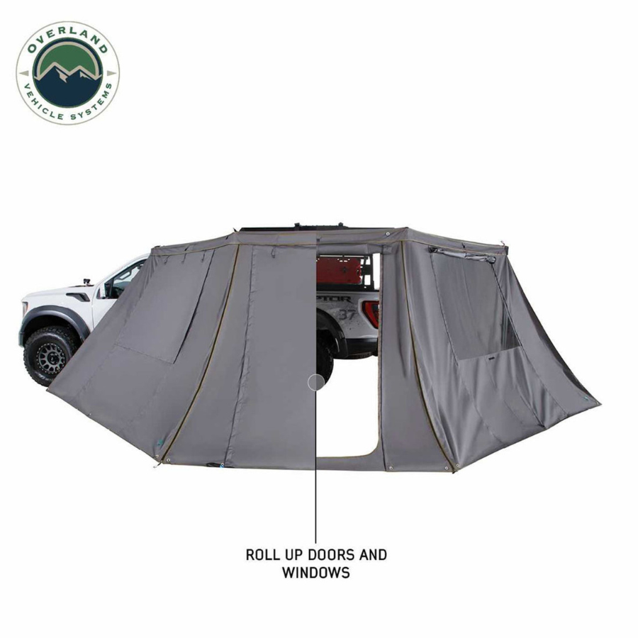 OVS HD Nomadic 180 LTE Awning Wall with Windows roll up doors and windows 