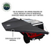 OVS XD Nomadic 180 - Awning, Universal, Black Body, Black Trim W/Black Travel Bag without telescoping poles deployed 