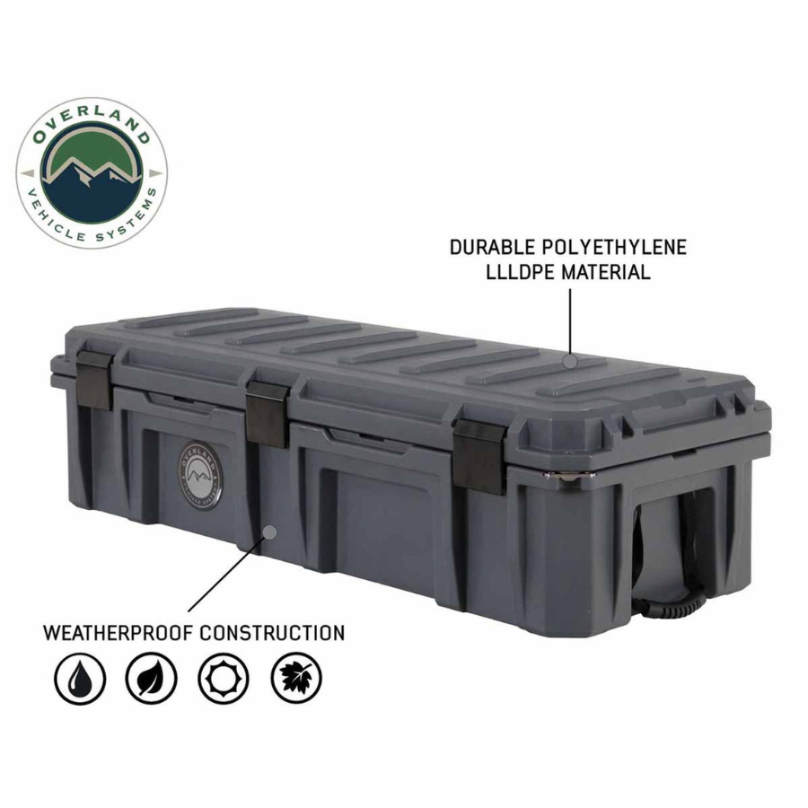 OVS D.B.S. - Dark Grey 117 QT Dry Box With Drain and Bottle Opener polyethylene llldpe material