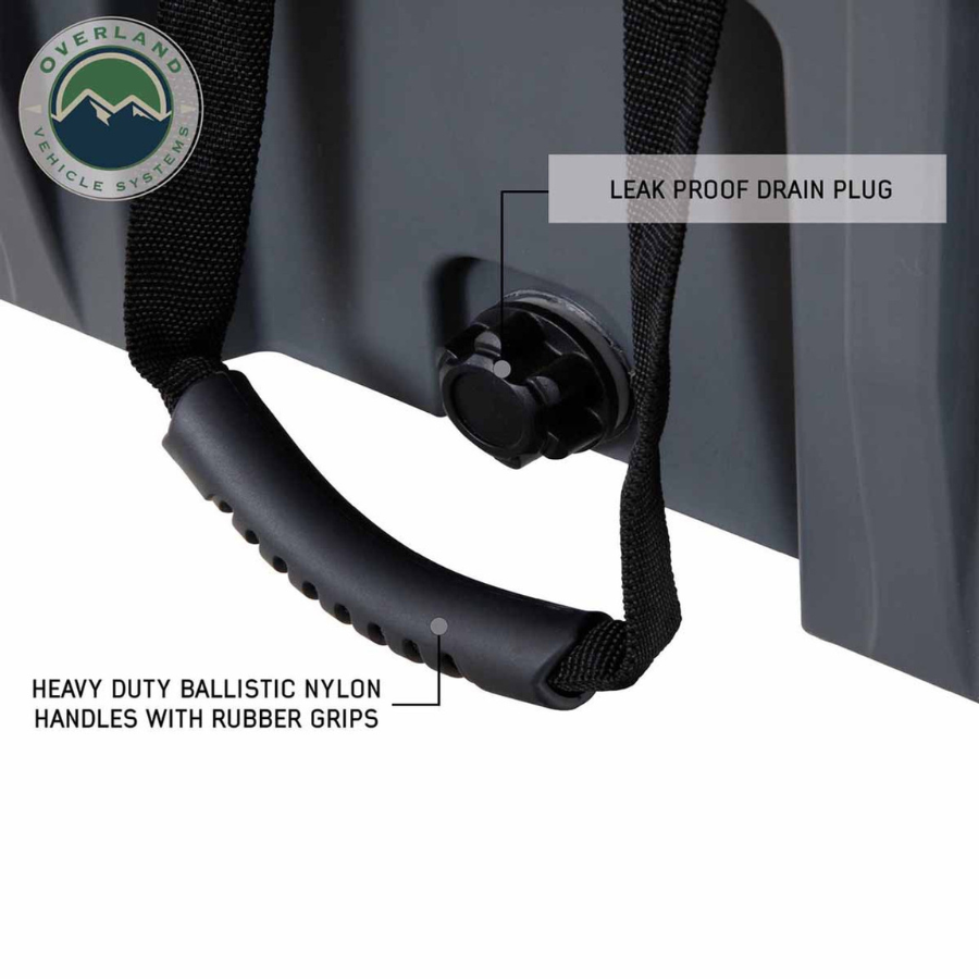 OVS D.B.S. - Dark Grey 117 QT Dry Box With Drain and Bottle Opener drain plug 