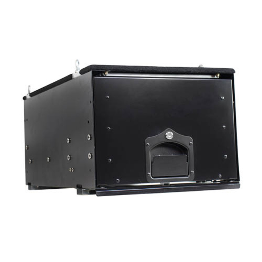 OVS Cargo Box With Slide Out Drawer Size - Black Powder Coat Universal