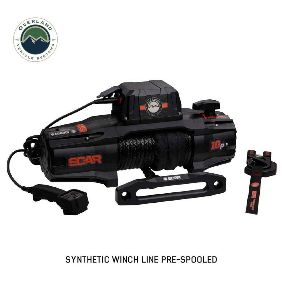 OVS SCAR 10S - 10,000 lbs. Rated Synthetic Rope Winch synthetic line