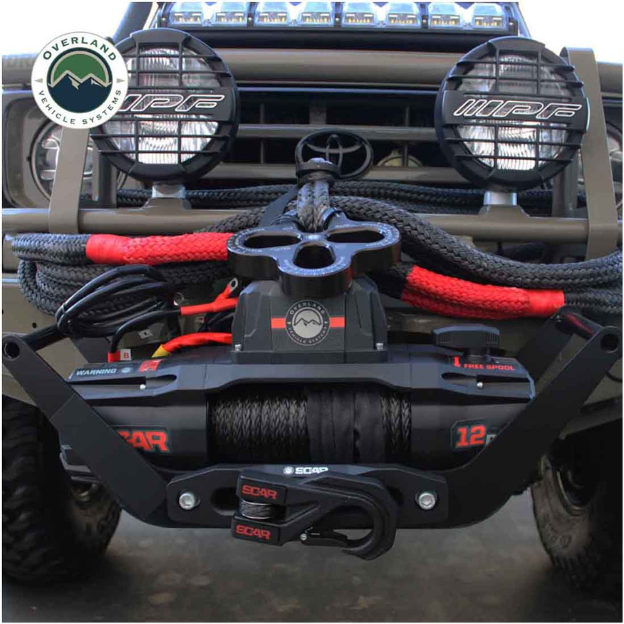 OVS SCAR 12S - 12,000 lbs. Rated Synthetic Rope Winch on toyota