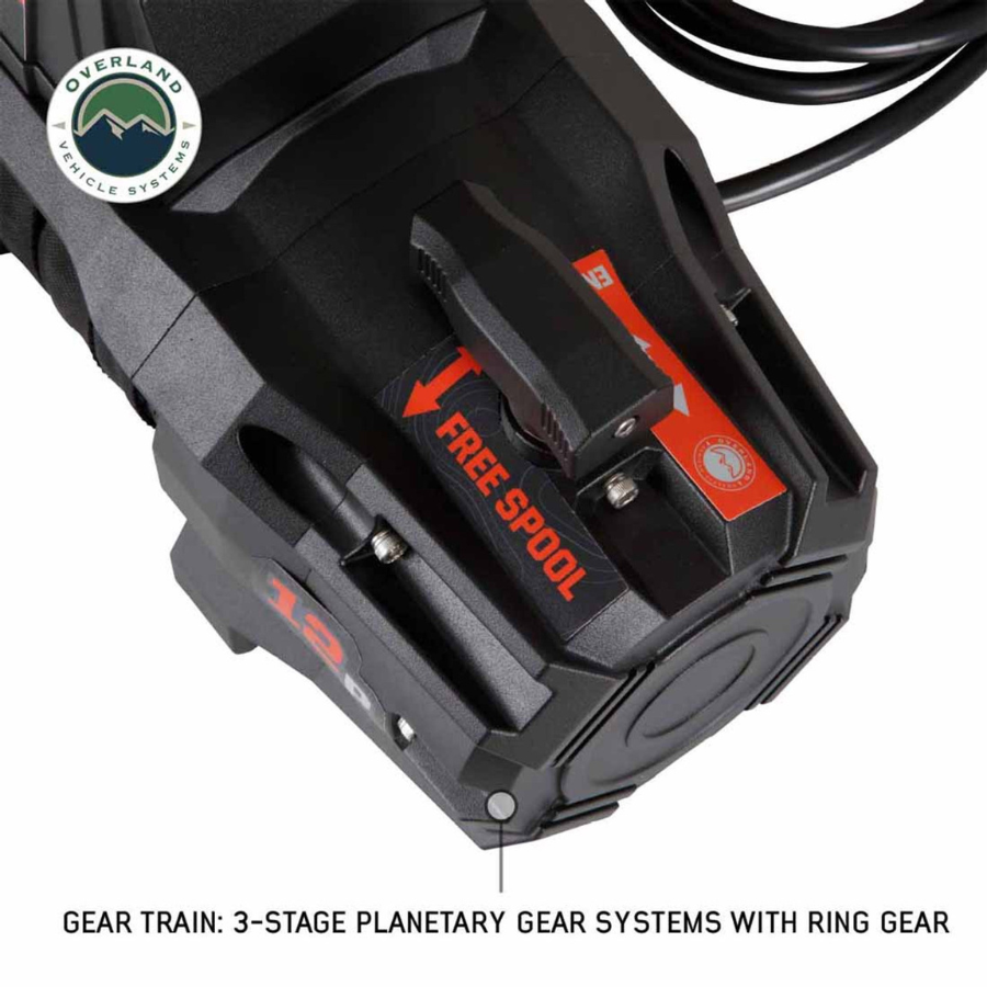 OVS SCAR 12S - 12,000 lbs. Rated Synthetic Rope Winch 3 stage planetary gear system