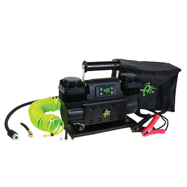 OVS EGOI Portable Single/Dual Motor Digital Air Compressor System With Control Panel, Storage Bag, Hose & Attachments