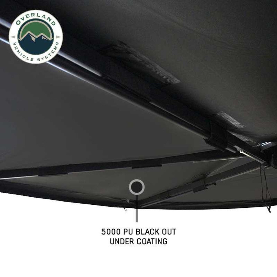 OVS XD Nomadic 270 Degree Awning & Wall Kit Combo - Lights, Black Out, Black Body , Trim, and Travel Cover awning undercoating 