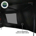 OVS XD Nomadic 270 Degree Awning & Wall Kit Combo - Lights, Black Out, Black Body , Trim, and Travel Cover 5000 PI waterproof