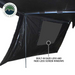 OVS XD Nomadic 270 Degree Awning & Wall Kit Combo - Lights, Black Out, Black Body , Trim, and Travel Cover built in gaze-less windows